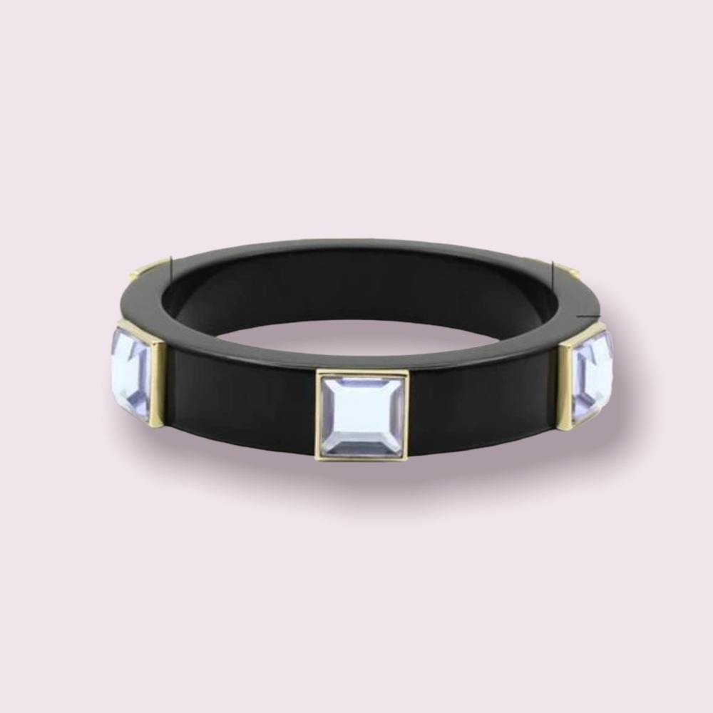 Light Amethyst Gold/Brass Bangle - Picture 2 of 3